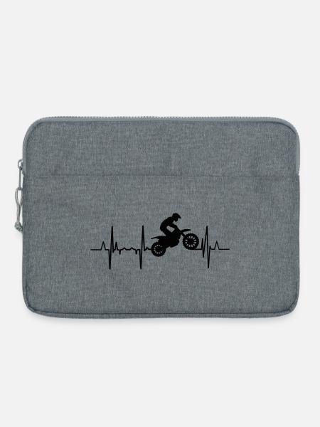 Motocross Herzlinie - Laptoptasche 15" - Grau meliert