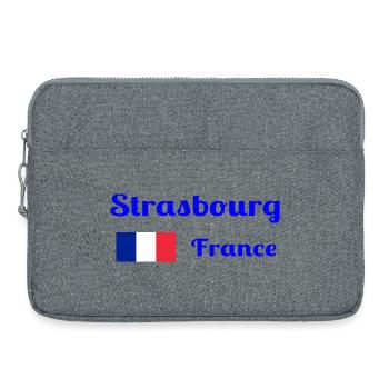 Straßburg Frankreich - Stilvolle Drucke - Laptoptasche 15" - Grau meliert - Vorne