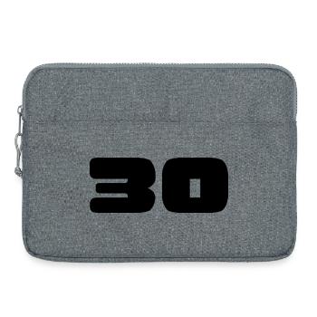 30. 30 ANS. 30e ANNIVERSAIRE. ANNIVERSAIRE 30 ANS. - Sacoche pour ordinateur portable 15 pouces - gris chiné - Devant