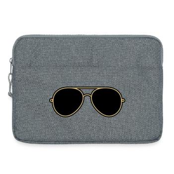 Iconic Gold & Black Aviator Goggles - Laptop bag 15" - heather grey - Front