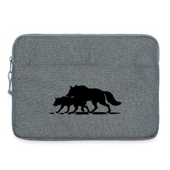 T-shirt Loups Meute - Wolf Pack Strength - Laptop bag 15" - heather grey - Front
