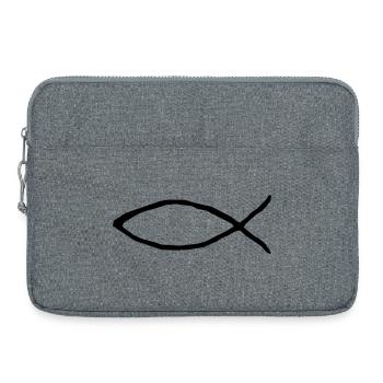 Christian fish - Laptop bag 15" - heather grey - Front