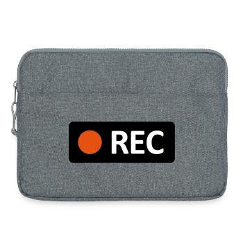 Kamera REC Aufnahmetaste. Aufnehmen, live, rec - Laptoptasche 15" - Grau meliert - Vorne