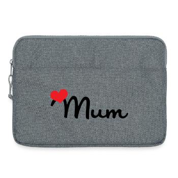 Maman d'Amour - Mother's Day - Laptop bag 15" - heather grey - Front