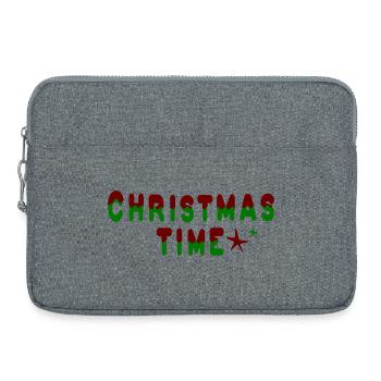 Christmas Time - Laptoptasche 15" - Grau meliert - Vorne