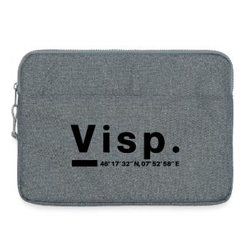 Visp Coordinates Switzerland Valais Visper Visperin - Laptop bag 15" - heather grey - Front