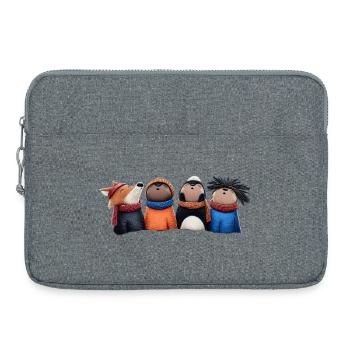 Night Watch Wooligans – Funny Woodland Animals - Laptop bag 15" - heather grey - Front