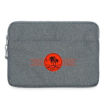 Vacances Palm Island - Sacoche pour ordinateur portable 15 pouces - gris chiné - Devant