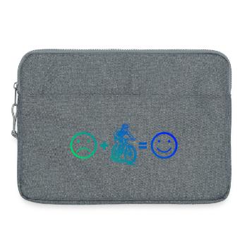 Einfach Mountainbike zeitloses Design - Laptoptasche 15" - Grau meliert - Vorne