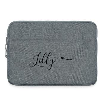 Lilly Name First Name Decorative - Laptop bag 15" - heather grey - Front
