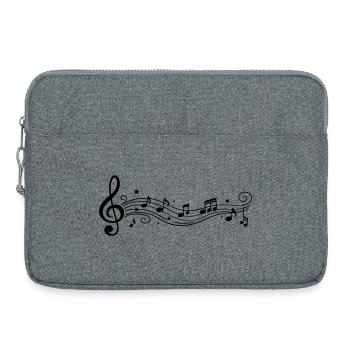 Notes musicales Clés de mélodie - Sacoche pour ordinateur portable 15 pouces - gris chiné - Devant