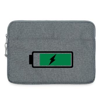 Batterie / charger à nouveau - Sacoche pour ordinateur portable 15 pouces - gris chiné - Devant