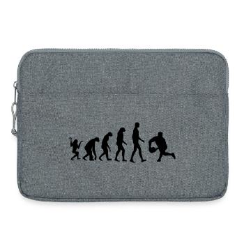 Rugby - Rugbyman - Sport - Fighter - Fight - Sacoche pour ordinateur portable 15 pouces - gris chiné - Devant