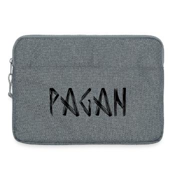 Logo de lettrage païen - Sacoche pour ordinateur portable 15 pouces - gris chiné - Devant