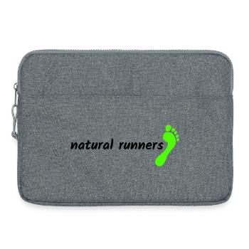 barfuß natural runners 2023 1-zeilig landscape - Laptoptasche 15" - Grau meliert - Vorne