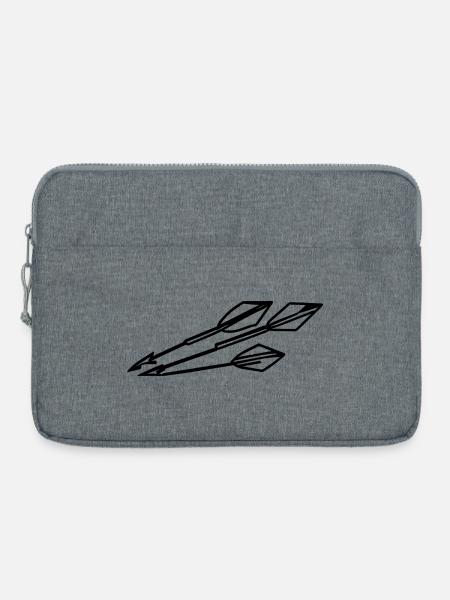 Bogensport Pfeile - Laptoptasche 15" - Grau meliert