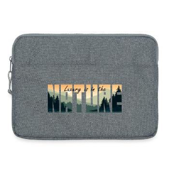 Luxus liegt in der NATUR - Laptoptasche 15" - Grau meliert - Vorne
