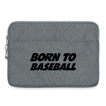 Geboren im Baseball - Laptoptasche 15" - Grau meliert - Vorne
