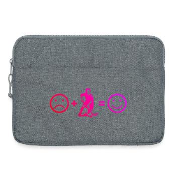Floorball motif with recognition value - Laptop bag 15" - heather grey - Front