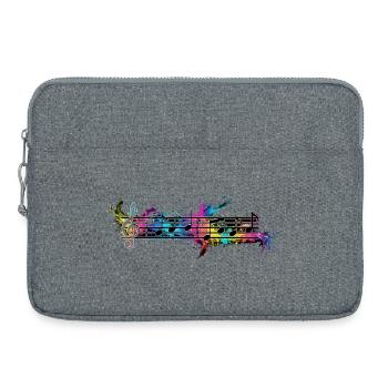 Colorful Notes Music Watercolor - Laptop bag 15" - heather grey - Front