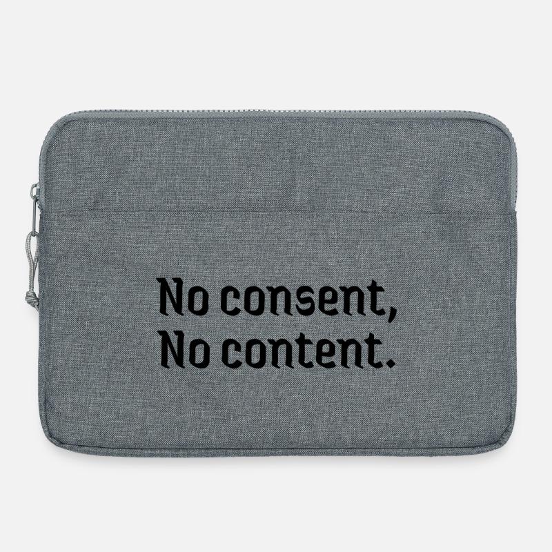 Deepfakes kein Consent kein Content Betroffene - Laptoptasche 15" - Grau meliert