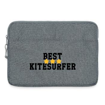 Kiteboarding Kitesurfing Kitesurf Kitesurfer - Laptop bag 15" - heather grey - Front
