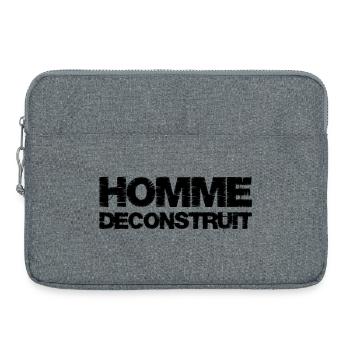 Homme déconstruit - Sacoche pour ordinateur portable 15 pouces - gris chiné - Devant