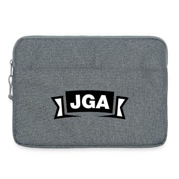 Emblème / Logo de l’enterrement de vie de garçon - Sacoche pour ordinateur portable 15 pouces - gris chiné - Devant
