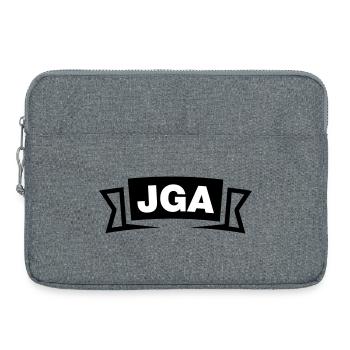 Emblème / Logo de l’enterrement de vie de garçon - Sacoche pour ordinateur portable 15 pouces - gris chiné - Devant