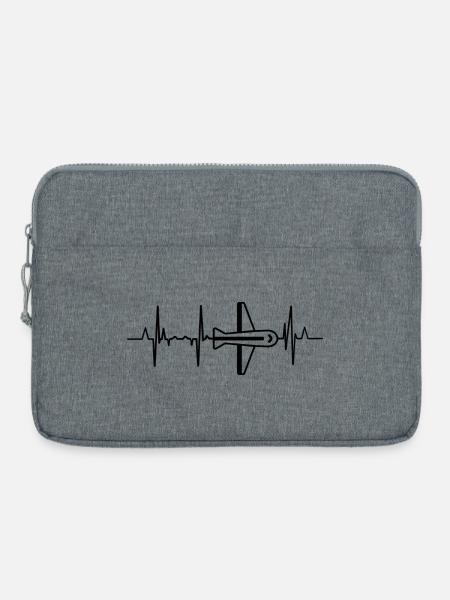 Luftfahrt Herzklopfen - Laptoptasche 15" - Grau meliert