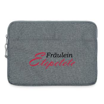 Miss Etepetete lettering - Laptop bag 15" - heather grey - Front