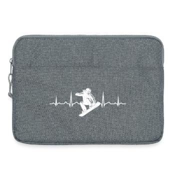 Snowboard Motiv das sofort wirkt - Laptoptasche 15" - Grau meliert - Vorne