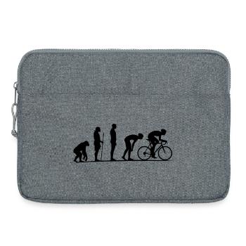 Evolution zum Rennrad Fahrer Biker Marathon - Laptoptasche 15" - Grau meliert - Vorne