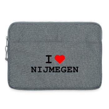 Ich liebe Nimègue - J’aime Nimègue - Sacoche pour ordinateur portable 15 pouces - gris chiné - Devant