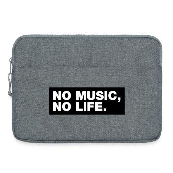 Keine Musik, kein Leben - Laptoptasche 15" - Grau meliert - Vorne