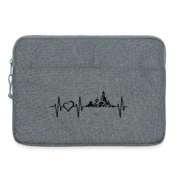 Dresde Coeur Battement De Coeur Symbole Icône Ville D’amour - Sacoche pour ordinateur portable 15 pouces - gris chiné - Devant