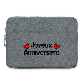 JOYEUX ANNIVERSAIRE - Sacoche pour ordinateur portable 15 pouces - gris chiné - Devant
