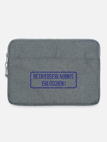 Betriebserlaubnis Erloschen! - Laptoptasche 15" - Grau meliert