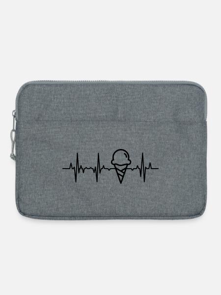 Eiscreme Herzklopfen - Laptoptasche 15" - Grau meliert