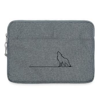 Wolf Outline - Laptoptasche 15" - Grau meliert - Vorne