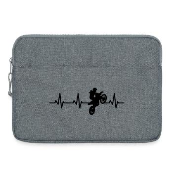 Pilotes de motocross Heart Line - Sacoche pour ordinateur portable 15 pouces - gris chiné - Devant
