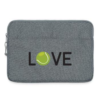 Amateur de tennis - Sacoche pour ordinateur portable 15 pouces - gris chiné - Devant