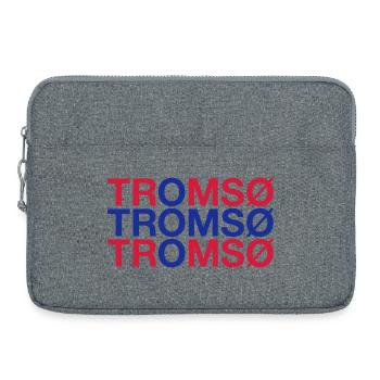 TROMSO Norway Norwegen Norge Norwegische Flagge - Laptoptasche 15" - Grau meliert - Vorne