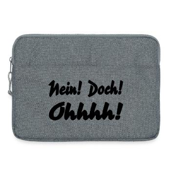 Nein Doch Ohhhh - Laptoptasche 15" - Grau meliert - Vorne