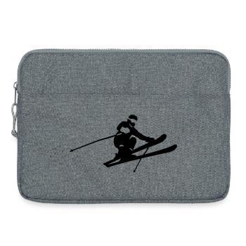 skiing - Laptop bag 15" - heather grey - Front