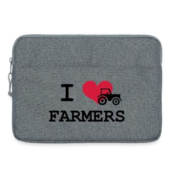 I Love Farmers - Sacoche pour ordinateur portable 15 pouces - gris chiné - Devant
