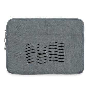 Schmutziger Stempel - Motivfarbwechsel möglich - Laptoptasche 15" - Grau meliert - Vorne
