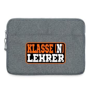 Klassenlehrer SCHULE - Abschied - Laptoptasche 15" - Grau meliert - Vorne