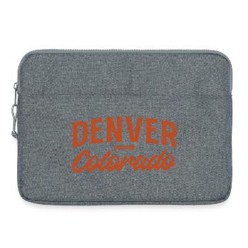 Denver Colorado Retro Script Logo - Laptoptasche 15" - Grau meliert - Vorne