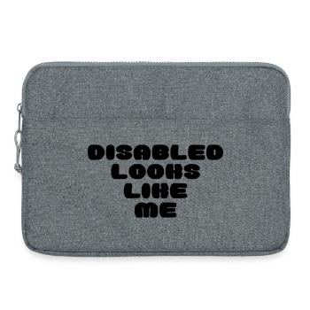 A disabled person looks like this * - Laptop bag 15" - heather grey - Front